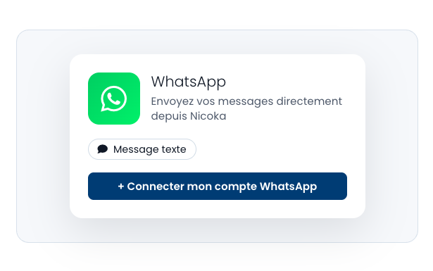 Illustration intégration WhatsApp x Nicoka
