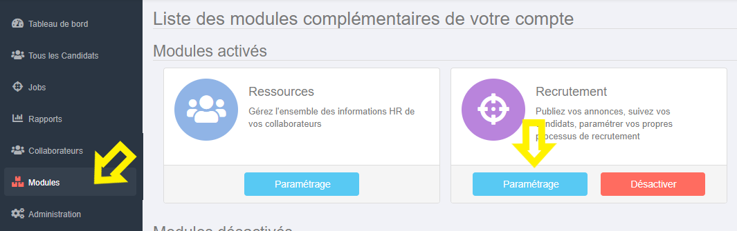 Module Recrutement