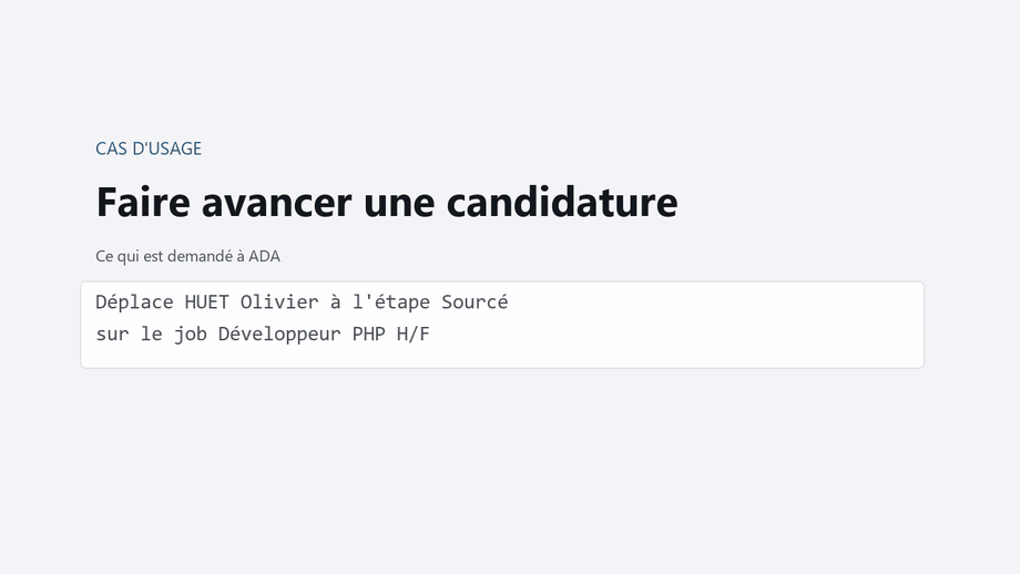Carte de deplacement d une candidature
