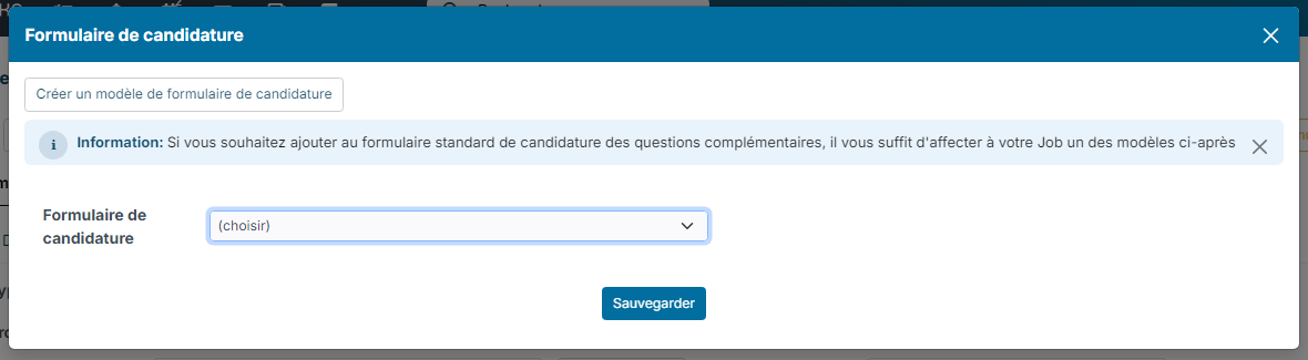 Application Form window