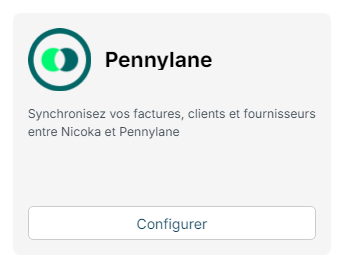 Pennylane tile of the Integrations screen with its Configure button