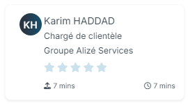Tuile d'un candidat avec sa fonction et sa société sous son nom