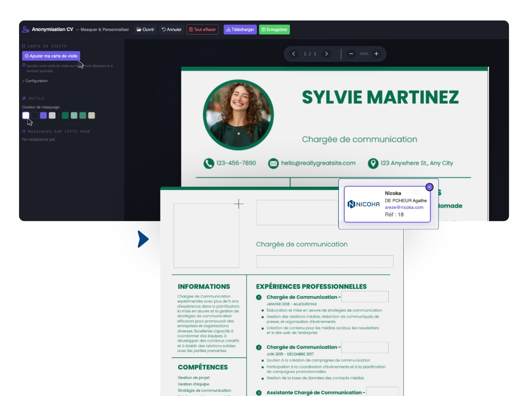 Éditeur d'anonymisation — Nicoka CABS