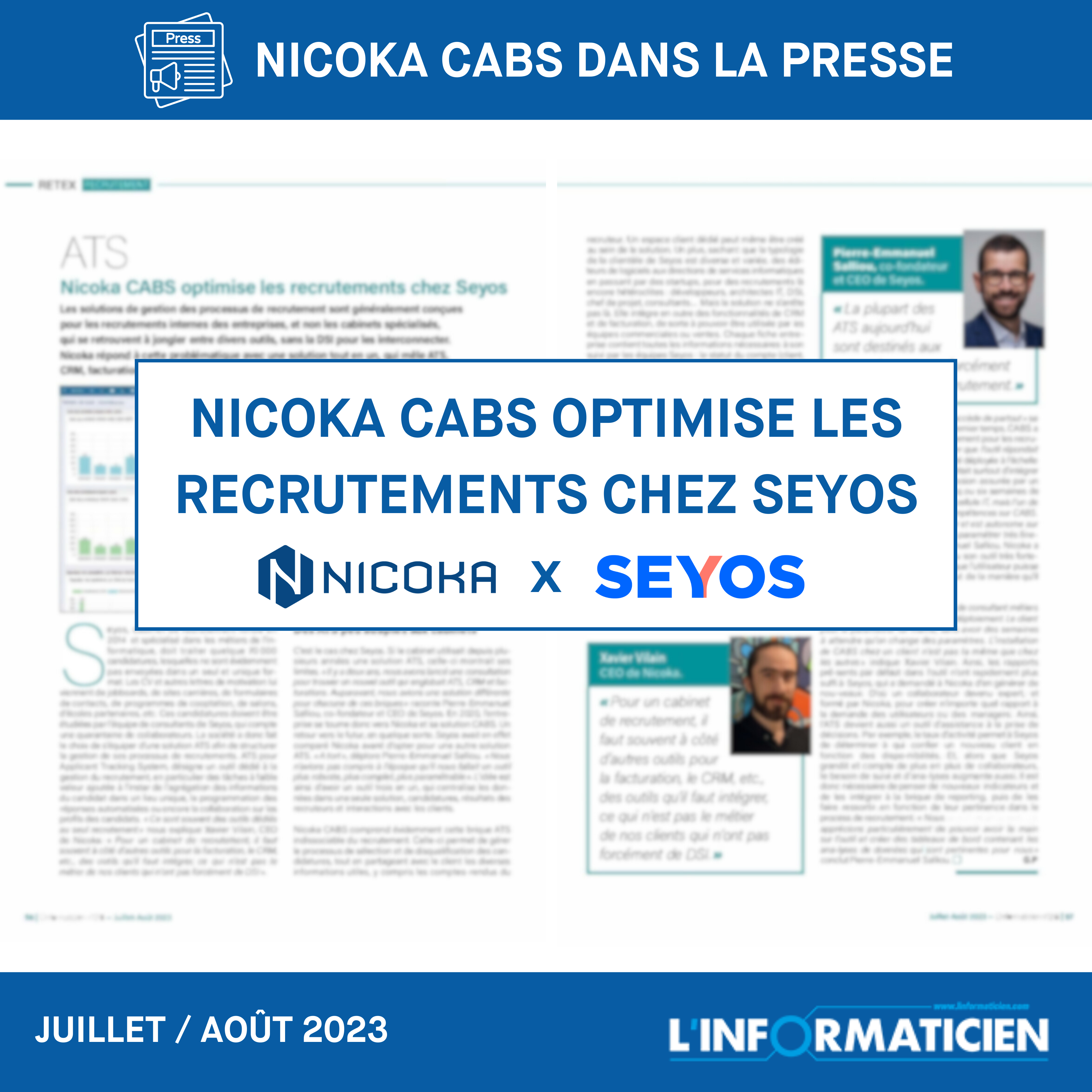 Nicoka CABS dans la presse