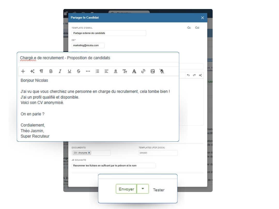 Partage CV anonymisé au client — Nicoka CABS