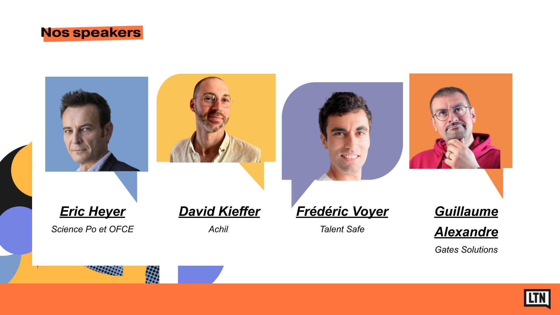 Voici les quatre speakers de la matinée qui sont intervenus lors du TalentLab 2025 sur Paris.
