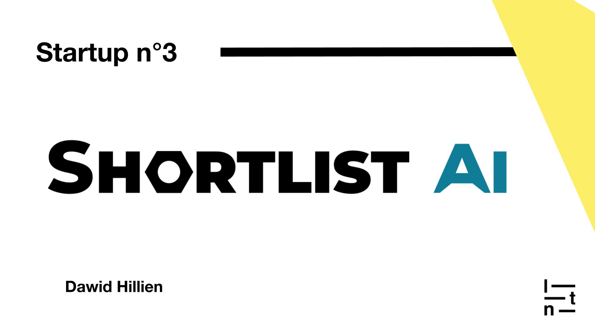 Shortlist AI représentée par Dawid Hillien